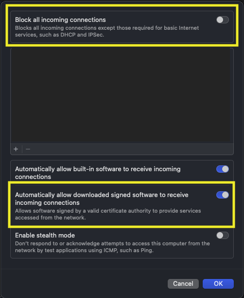 MacOS Cisco Secure Client / Umbrella fails to go protected How to enable connections
