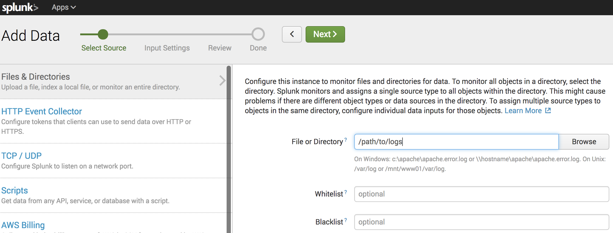 splunk rest api reference